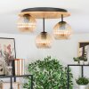 Koyoto lampa sufitowa, kula świetlna 40 cm kolory naturalne, czarny, 3-punktowe