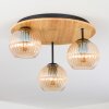 Koyoto lampa sufitowa, kula świetlna 40 cm kolory naturalne, czarny, 3-punktowe