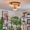 Koyoto lampa sufitowa, kula świetlna 40 cm kolory naturalne, czarny, 3-punktowe