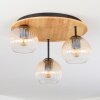 Koyoto lampa sufitowa, kula świetlna 40 cm kolory naturalne, czarny, 3-punktowe