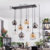 Ripoll lampa wisząca, kula świetlna, lampa wisząca bursztynowy, przezroczysty, przydymiony, 8-punktowe