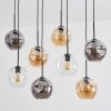 Ripoll lampa wisząca, kula świetlna, lampa wisząca bursztynowy, przezroczysty, przydymiony, 8-punktowe