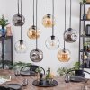 Ripoll lampa wisząca, kula świetlna, lampa wisząca bursztynowy, przezroczysty, przydymiony, 8-punktowe