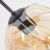 Ripoll lampa wisząca, kula świetlna, lampa wisząca bursztynowy, przezroczysty, przydymiony, 8-punktowe