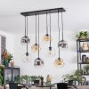 Ripoll lampa wisząca, kula świetlna, lampa wisząca bursztynowy, przezroczysty, przydymiony, 8-punktowe