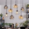 Ripoll lampa wisząca, kula świetlna, lampa wisząca bursztynowy, przezroczysty, przydymiony, 8-punktowe