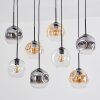 Ripoll lampa wisząca, kula świetlna, lampa wisząca bursztynowy, przezroczysty, przydymiony, 8-punktowe