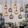 Ripoll Lampa wisząca, Kula świetlna, Lampa wisząca W kolorze bursztynu, Przydymiony, 8-punktowe