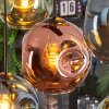 Ripoll lampa wisząca, kula świetlna, lampa wisząca niebeieski, złoty, zielony, miedziany, 8-punktowe
