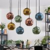 Ripoll Lampa wisząca, Kula świetlna, Lampa wisząca Niebeieski, Złoty, Zielony, W kolorze miedzi, 8-punktowe