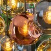 Ripoll lampa wisząca, kula świetlna, lampa wisząca niebeieski, złoty, zielony, miedziany, 8-punktowe