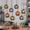 Koyoto lampa wisząca, kula świetlna, lampa wisząca niebeieski, zielony, miedziany, 8-punktowe