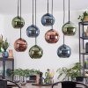 Koyoto lampa wisząca, kula świetlna, lampa wisząca niebeieski, zielony, miedziany, 8-punktowe