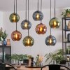 Koyoto lampa wisząca, kula świetlna, lampa wisząca niebeieski, zielony, miedziany, 8-punktowe