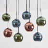 Koyoto Lampa wisząca, Kula świetlna, Lampa wisząca Niebeieski, Zielony, W kolorze miedzi, 8-punktowe