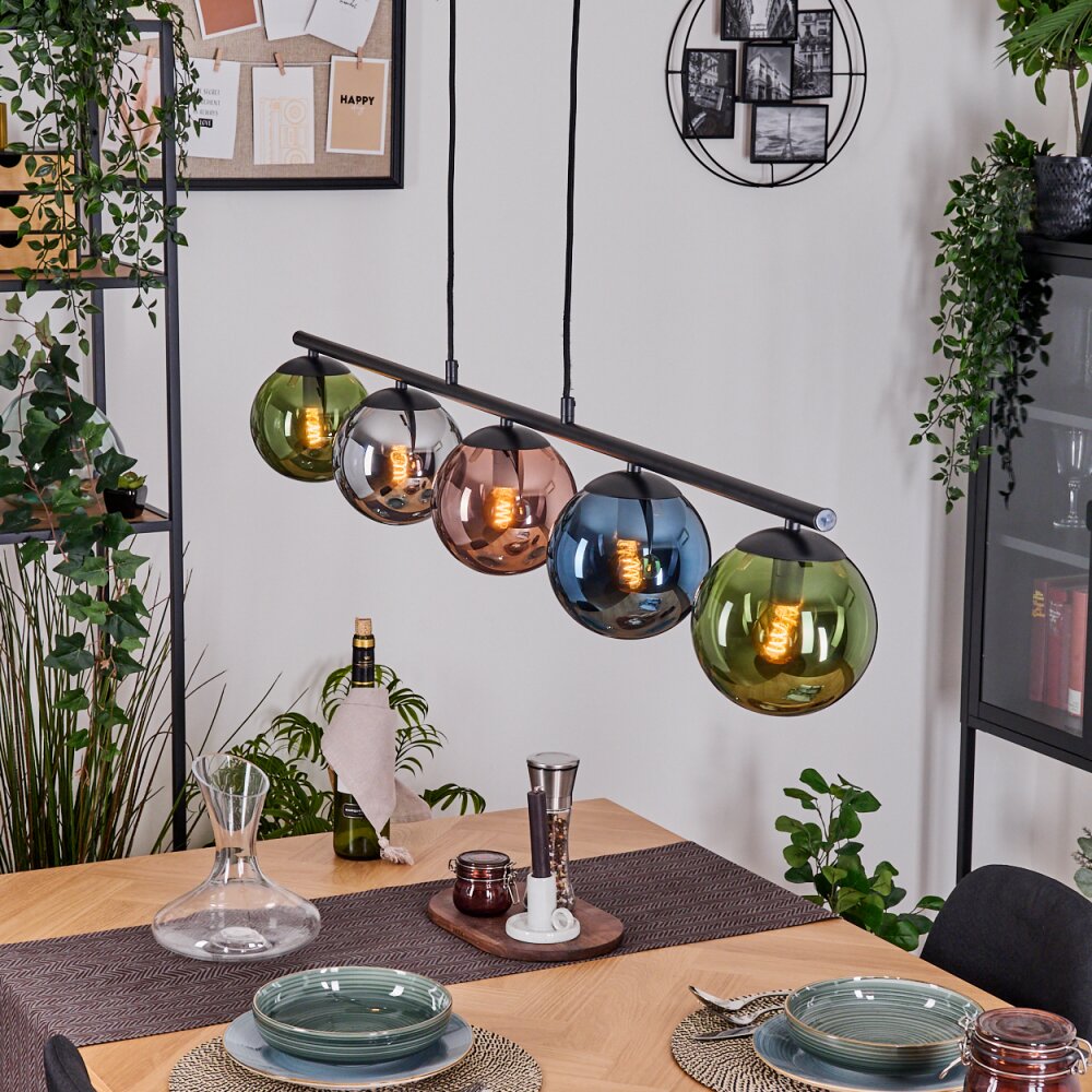 Gastor Lampa wisząca, Kula świetlna, Lampa wisząca Niebeieski, Chrom, Zielony, W kolorze miedzi, Przydymiony, 5-punktowe main product photo