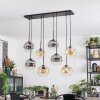 Ripoll lampa wisząca, kula świetlna, lampa wisząca bursztynowy, przezroczysty, przydymiony, 8-punktowe