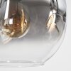 Ripoll lampa wisząca, kula świetlna, lampa wisząca bursztynowy, przezroczysty, przydymiony, 8-punktowe