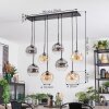 Ripoll lampa wisząca, kula świetlna, lampa wisząca bursztynowy, przezroczysty, przydymiony, 8-punktowe