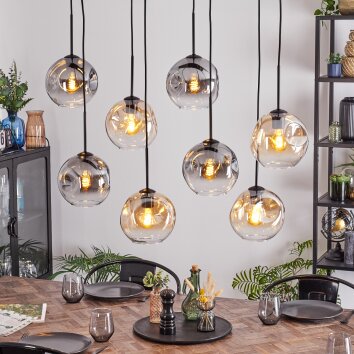 Ripoll Lampa wisząca, Kula świetlna, Lampa wisząca W kolorze bursztynu, Przezroczysty, Przydymiony, 8-punktowe
