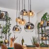 Ripoll lampa wisząca, kula świetlna, lampa wisząca bursztynowy, przezroczysty, przydymiony, 6-punktowe