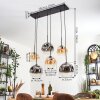 Ripoll Lampa wisząca, Kula świetlna, Lampa wisząca W kolorze bursztynu, Przezroczysty, Przydymiony, 6-punktowe