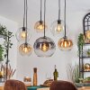 Koyoto lampa wisząca, kula świetlna, lampa wisząca bursztynowy, przezroczysty, przydymiony, 6-punktowe