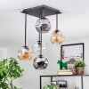 Ripoll lampa sufitowa, kula świetlna bursztynowy, przezroczysty, przydymiony, 5-punktowe