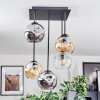 Ripoll Lampa sufitowa, Kula świetlna W kolorze bursztynu, Przezroczysty, Przydymiony, 5-punktowe