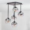 Ripoll Lampa sufitowa, Kula świetlna Przezroczysty, Przydymiony, 5-punktowe
