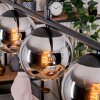 Koyoto Lampa wisząca, Kula świetlna, Lampa wisząca Chrom, Przydymiony, 4-punktowe
