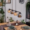 Koyoto lampa wisząca, kula świetlna, lampa wisząca bursztynowy, chrom, przydymiony, 4-punktowe
