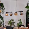Koyoto lampa wisząca, kula świetlna, lampa wisząca bursztynowy, chrom, przydymiony, 4-punktowe