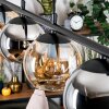 Koyoto lampa wisząca, kula świetlna, lampa wisząca bursztynowy, chrom, przydymiony, 4-punktowe