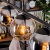 Koyoto lampa wisząca, kula świetlna, lampa wisząca bursztynowy, chrom, przydymiony, 4-punktowe
