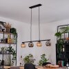 Koyoto lampa wisząca, kula świetlna, lampa wisząca bursztynowy, chrom, przydymiony, 4-punktowe
