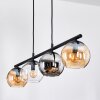 Koyoto lampa wisząca, kula świetlna, lampa wisząca bursztynowy, chrom, przezroczysty, przydymiony, 4-punktowe