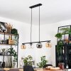 Koyoto lampa wisząca, kula świetlna, lampa wisząca bursztynowy, chrom, przezroczysty, przydymiony, 4-punktowe