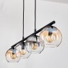 Koyoto lampa wisząca, kula świetlna, lampa wisząca bursztynowy, przezroczysty, przydymiony, 4-punktowe