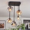 Ripoll Lampa sufitowa, Kula świetlna W kolorze bursztynu, Przezroczysty, Przydymiony, 5-punktowe