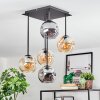 Ripoll lampa sufitowa, kula świetlna bursztynowy, przydymiony, 5-punktowe