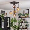 Ripoll Lampa sufitowa, Kula świetlna W kolorze bursztynu, Przydymiony, 5-punktowe