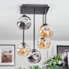 Ripoll Lampa sufitowa, Kula świetlna W kolorze bursztynu, Przydymiony, 5-punktowe