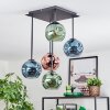 Ripoll lampa sufitowa, kula świetlna niebeieski, zielony, miedziany, 5-punktowe