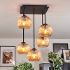 Koyoto Lampa sufitowa, Kula świetlna W kolorze bursztynu, 5-punktowe