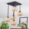Koyoto Lampa sufitowa, Kula świetlna W kolorze bursztynu, 5-punktowe