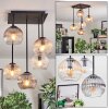 Koyoto lampa sufitowa, kula świetlna bursztynowy, przezroczysty, przydymiony, 5-punktowe