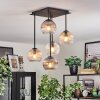 Koyoto lampa sufitowa, kula świetlna bursztynowy, przezroczysty, przydymiony, 5-punktowe