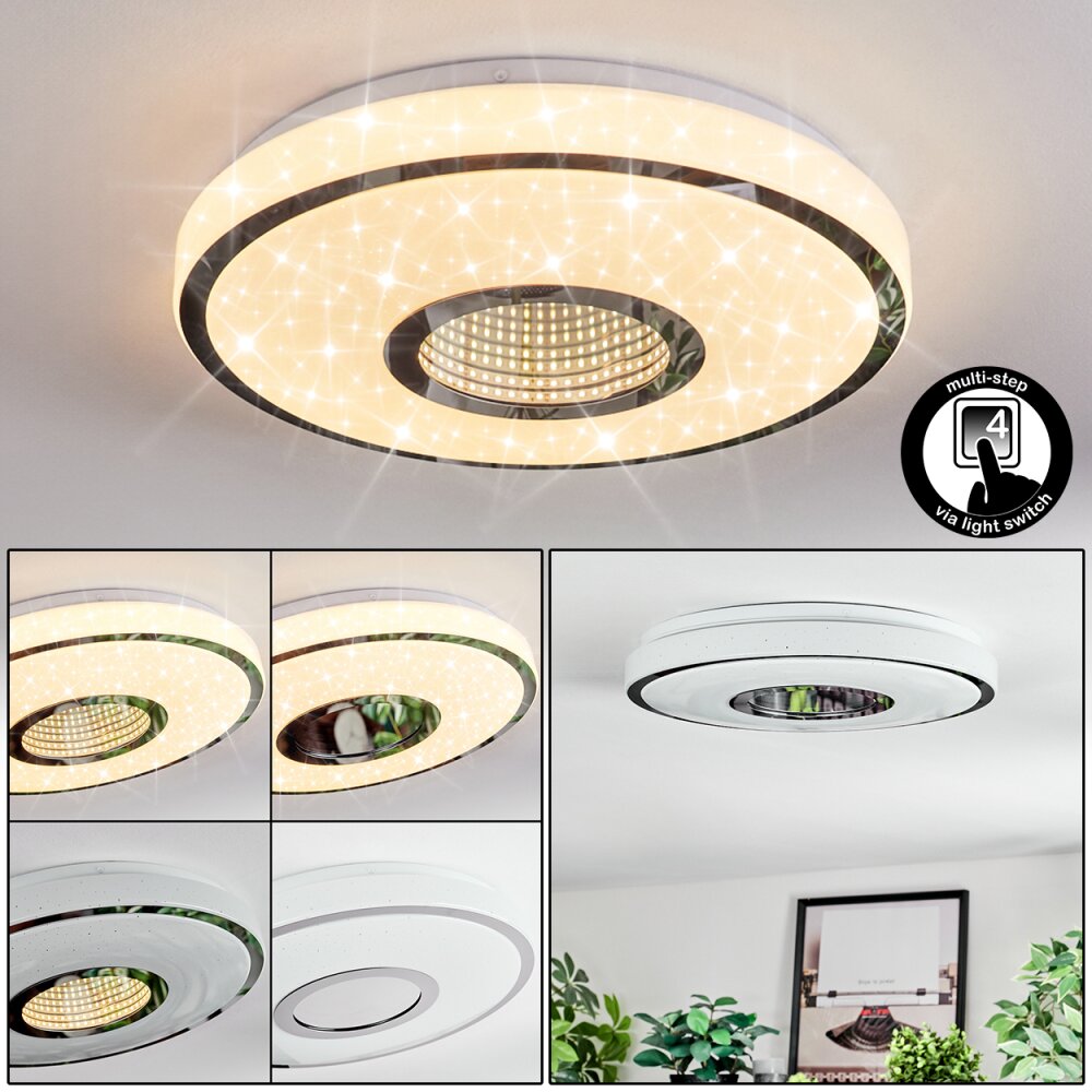 Loron Lampa sufitowa, Panel LED Srebrny, Biały, 1-punktowy main product photo