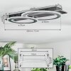 Lidor Lampa sufitowa LED Czarny, Srebrny, 1-punktowy